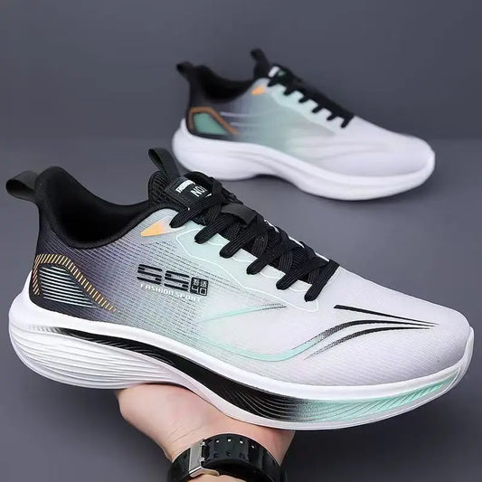 Lätta herrsneakers i andningsbar mesh – Mjuk sula, halkfri, storlek 39–47, 4 färger