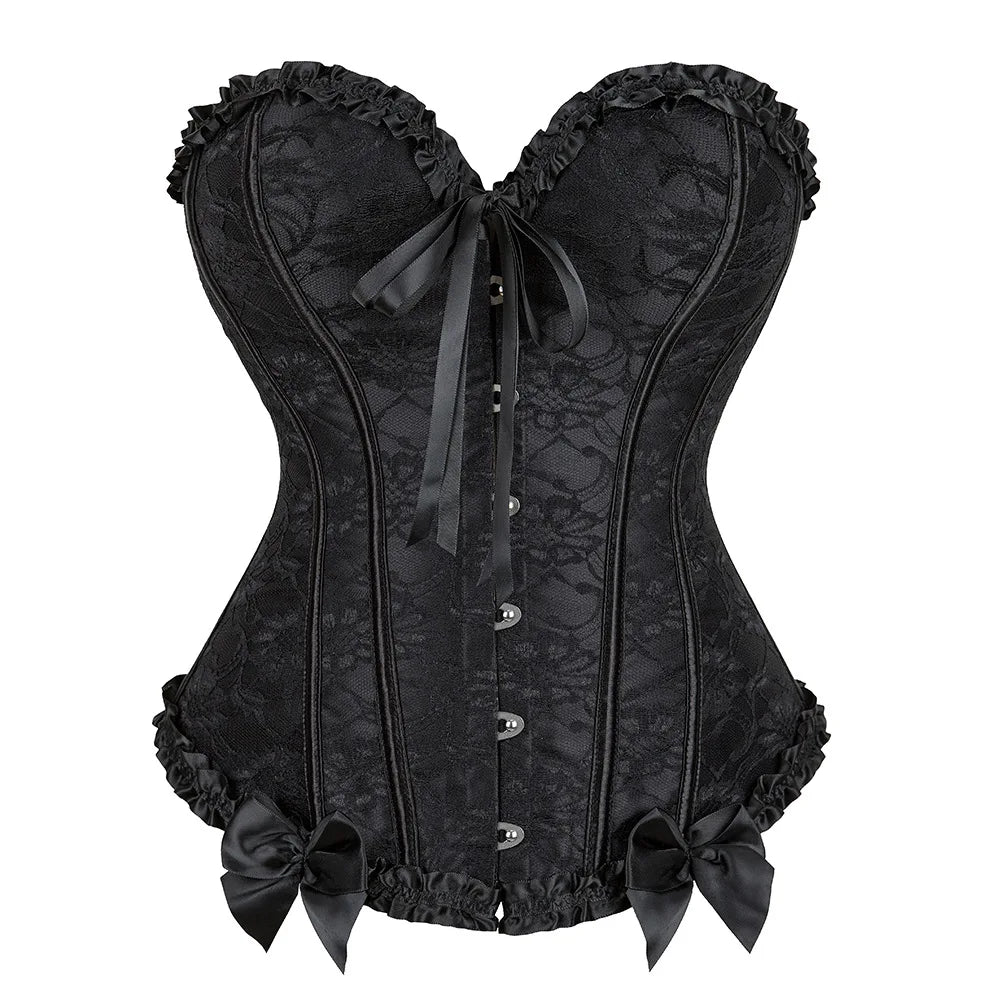 Sexig gotisk korsett shapewear dam steampunk snörning midjeträning