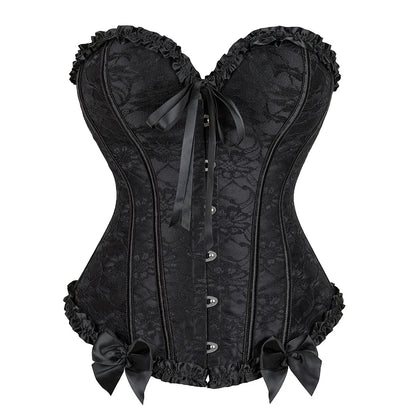 Sexig gotisk korsett shapewear dam steampunk snörning midjeträning