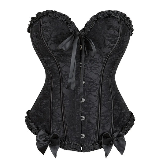 Sexig gotisk korsett shapewear dam steampunk snörning midjeträning
