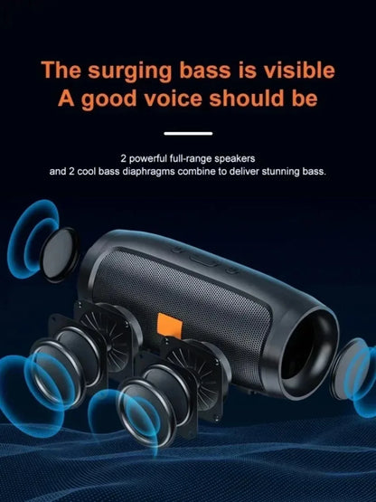 Lenovo Bluetooth 5.4 Portable Wireless Speakers TF USB FM Dual Speaker Stereo Playback Voice Broadcasting Subwoofer Speaker
