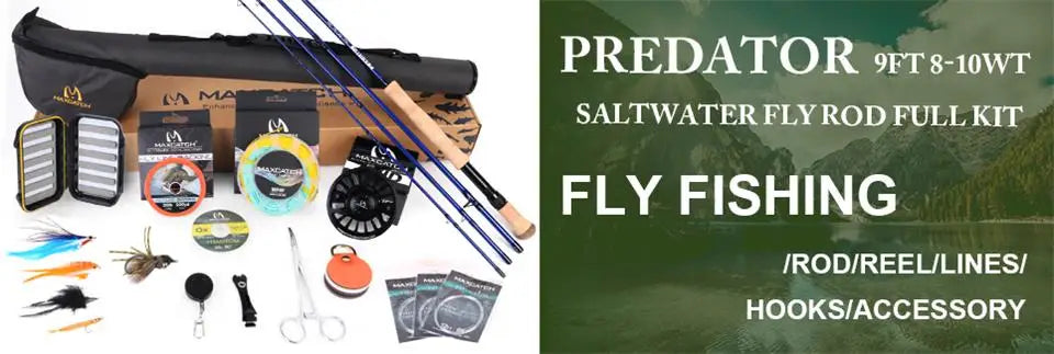 Maxcatch Extreme-X Fly Fishing Rod and Reel Kit 3-8WT Complete Starter Outfit with Extra Tip Section Fishing Gear Accessory