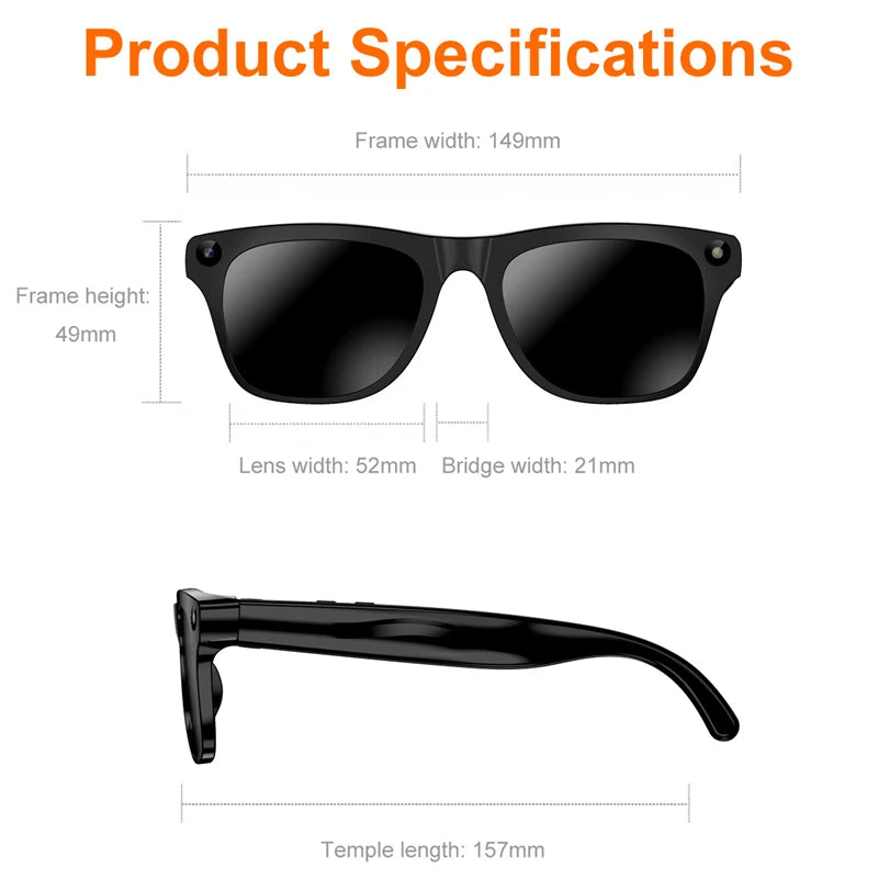 Xiaomi Upgrade Smart AI Glasses 800W HD 8K Shooting Camera Photo Video Voice Call Translation Bluetooth AI Motorcycle Glasses