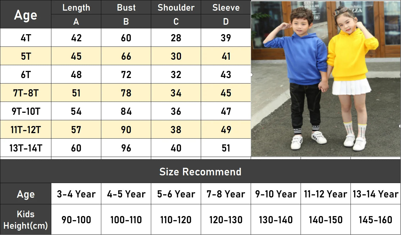 NEW Fashion Kids Boy Hoodies Hoodies 2025 Spring Autumn Girls Casual Hoodies Sweatshirt Kids Solid Color Hoodies Sweatshirt