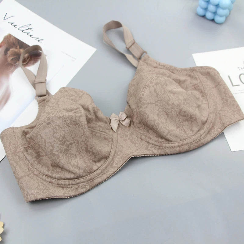 2024 Ny DEF-Cup BH Ultratunn Stickad Underkläder för Kvinnor Plus Size Lingerie