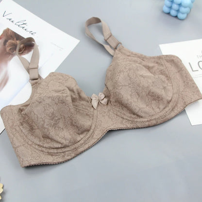 2024 Ny DEF-Cup BH Ultratunn Stickad Underkläder för Kvinnor Plus Size Lingerie
