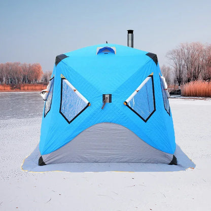 Customized Hot-selling High Heat Insulation Winter Outdoor Camping Carp Cube Large Portable Sauna Tent, Custom-made Warm