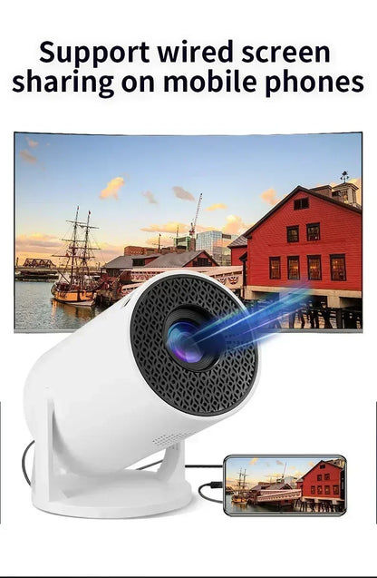 New SmartProjector Mini HY300 8K Android 11 Dual Wifi6 290ANSI Allwinner H726 BT5.4 1080P 1280*720P Home Cinema Outdoor Projetor
