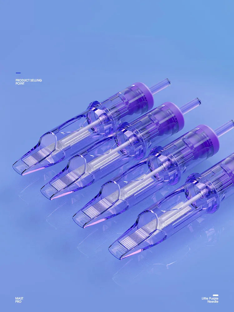 10Pcs Tattoo Cartridge Needles Curved Magnum Disposable Sterilized Safety Needle for Permanent Makeup Tattoo Machine