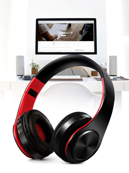 CATASSU Bluetooth 5.3 Headset Over-Ear – MP3 FM-radio 20h 400mAh Minnesskum Hopfällbar CE/FCC/RoHS Smartphone TV PC Surfplatta