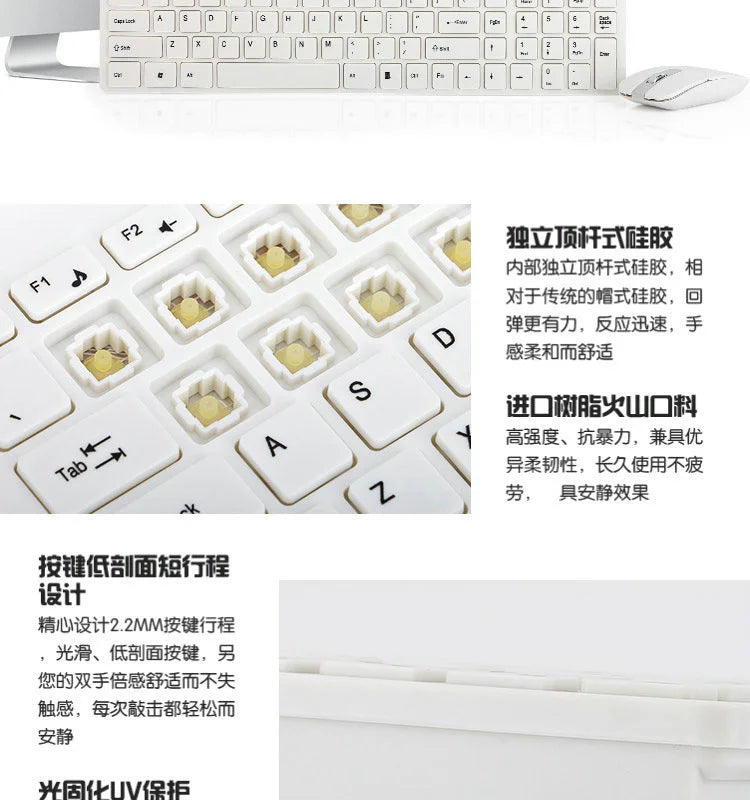 Spanish/Hebrew/Russian/Korean New 2.4G Wireless Keyboard and Mouse set For Laptop iPad PC Desktop For Android IOS Windows