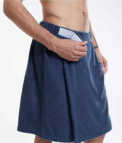 Men's Shorts 2025 Wearable Bath Towel Bathhouse Shower Room Bathrobe Pocket Bath Towel Clothing