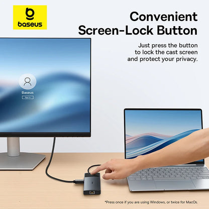 Baseus USB-C-hubb med HDMI, USB 3.2 och flera anslutningar