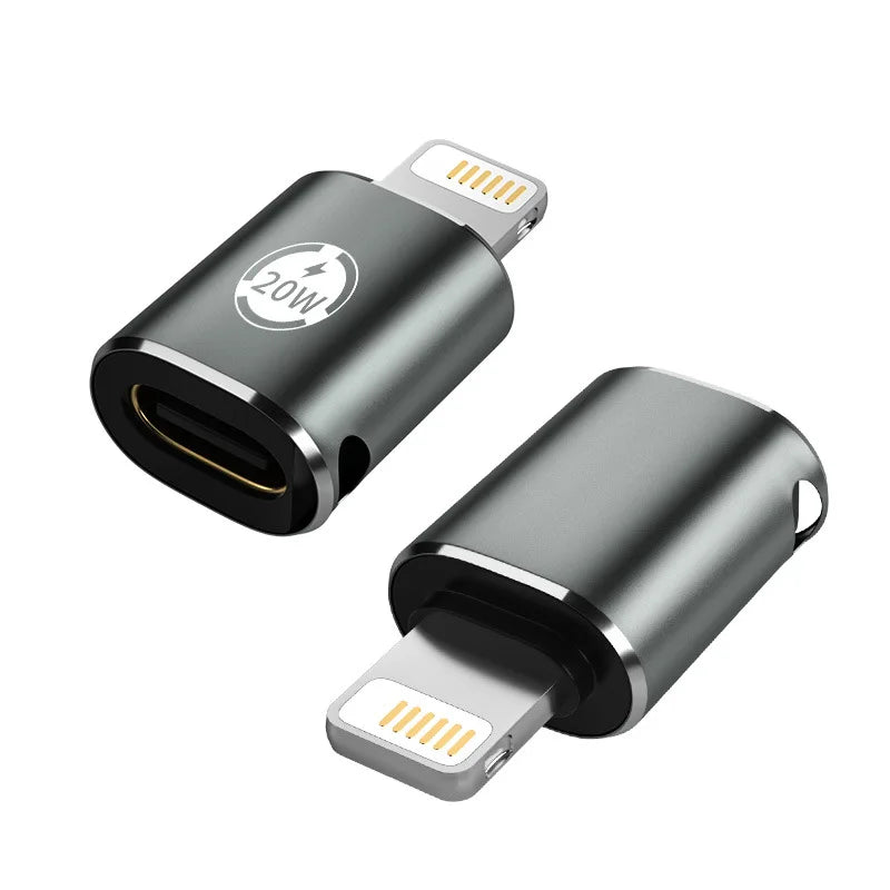 PD20W USB C Fast Charging Adapter USB Type-C Female To Lighting Male Straight Head Elbow Converter Adapter For IPhone 14 13 12