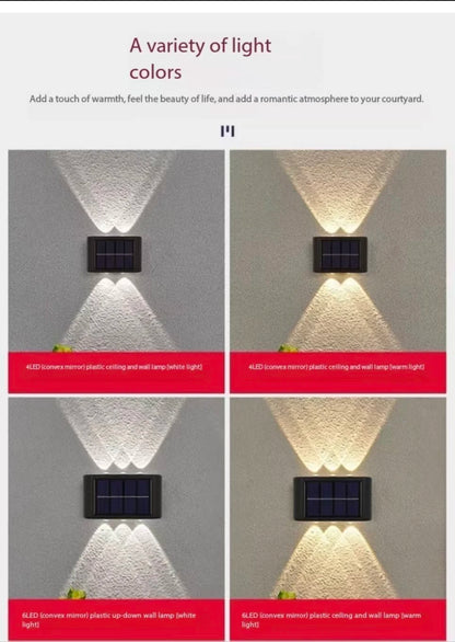 Solar LED Outdoor Wall Light Waterproof Dusk to Dawn Fence Lamp for Garden Yard Porch Pathway Patio Home Decor
