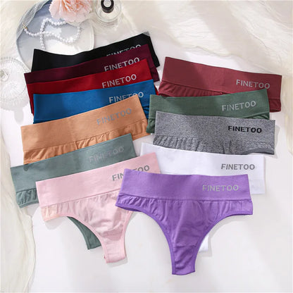 FINETOO 2PCS/Set M-2XL Bodyshaper G-String Panties Women Slim Underwear Female Lingerie Sexy Lady Thongs High Waist Underpants