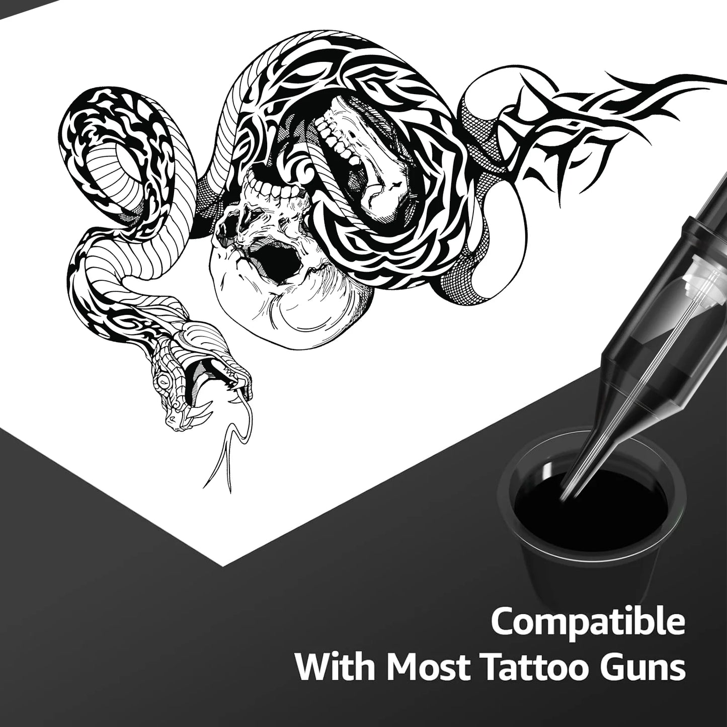 POSEIDON V2 PRO MAX 50PCS Mixed Professional  Tattoo Cartridge Needles Membrane Safety Cartridges Disposable Tattoo Needle