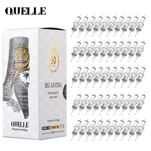 CNC Kassett-tatueringsnålar 50-pack – RL/RLT/RS/RM 0,25–0,35 mm EO-steriliserade Engångs för PMU & Tatueringsmaskin Storpack 2026