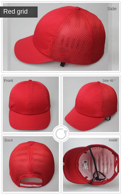 Bump Hat for Safety Baseball Cap Style Hard Hats for Adult Men Women Breathable Lightweight for Head Protection Short Brim