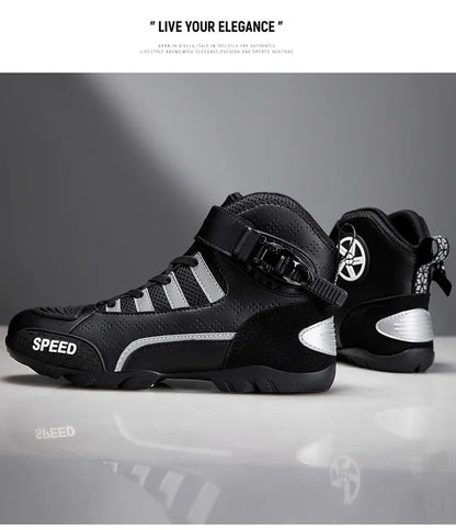 2026 New Leather Motos Breathable Anti Slip Wear-resistant Riders Boots Motorcycle Boots Men Motorbike Racing Ankle Length Shoes