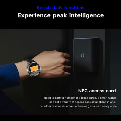 2026 New 1.85 Inch NFC Smart Watch Men Bluetooth Call NFC IP67 Waterproof Heart Rate Monitor Compass Sports Fitness Smartwatch