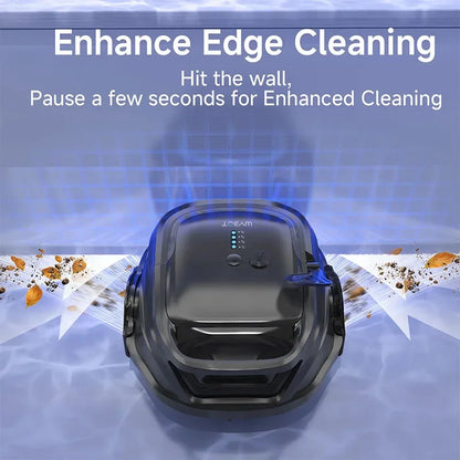 WYBOT A1 Trådlös Poolrobot – 120min 2600mAh IPX8 Dubbellager Filter Gyroskopnavigering Auto-Parkering 100m² 2026