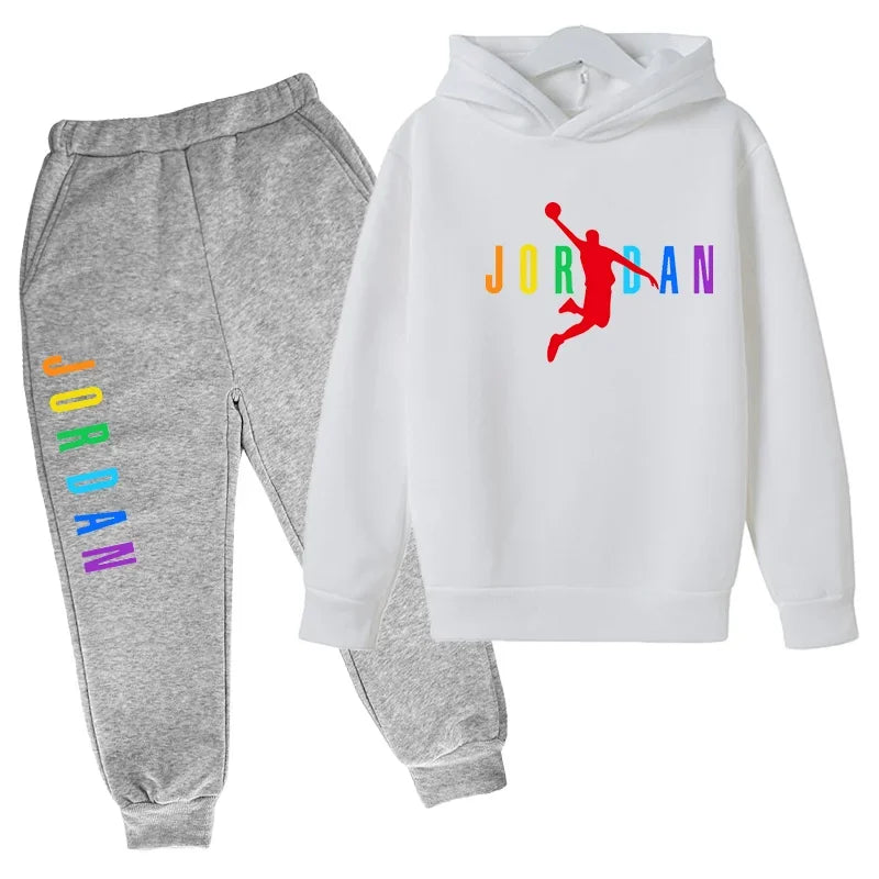 2-13 Years Boys Girls Simple Outfits Children Clothes Autumn Spring 2pcs Hoodie+Pants Letter Print Tracksuits  Kids Casual  Sets