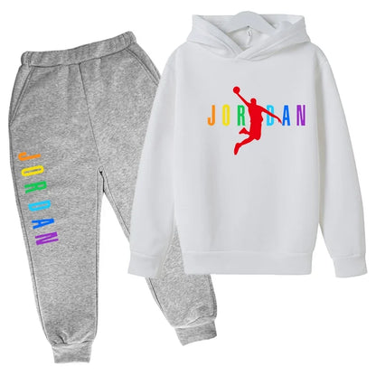 2-13 Years Boys Girls Simple Outfits Children Clothes Autumn Spring 2pcs Hoodie+Pants Letter Print Tracksuits  Kids Casual  Sets