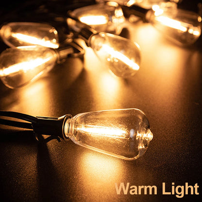 Arbrac ST38 LED-ljusslinga Utomhus IP44 – Varmvit 2200K Krossäker Fjärrkontroll Dimmer 15/18/20/30m Trädgård Bröllop Jul CE RoHS