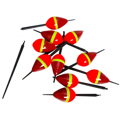 FREE FISHER 10pcs/Lot Lighted Fishing Floats,8cm Bobbers,Collection Cork Buoy Paulownia Wood Floats Plastic Stick Buoyancy 2g