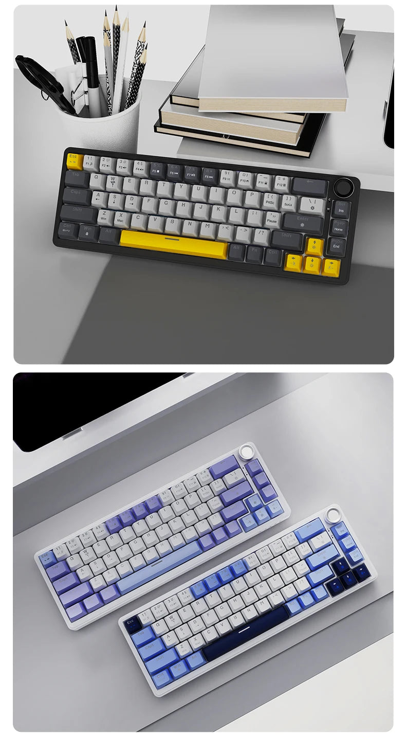 AJAZZ AK690 mekaniskt USB-tangentbord med 68 tangenter – engelsk layout