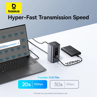 Baseus 11/12-i-1 USB-C-docka med flera skärmutgångar och PD