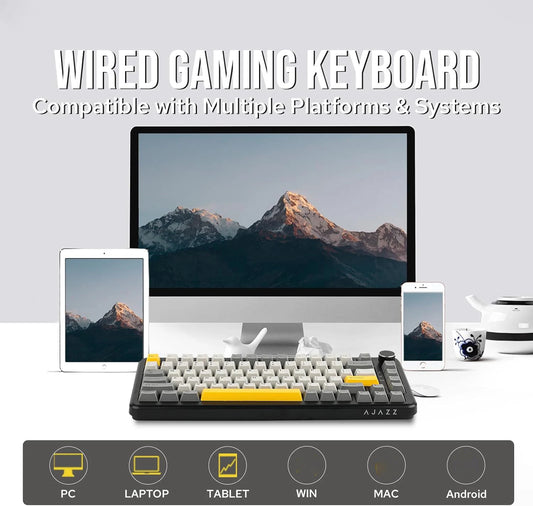 AJAZZ AK820 MAX mekaniskt USB-tangentbord med volymvred
