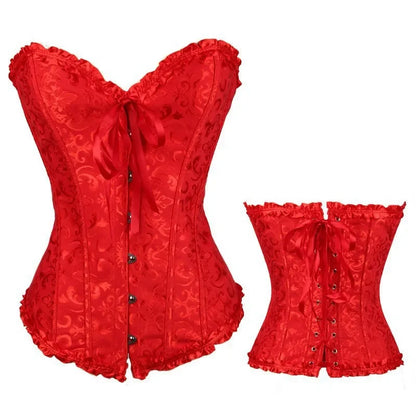 Sexig gotisk korsett shapewear dam steampunk snörning midjeträning
