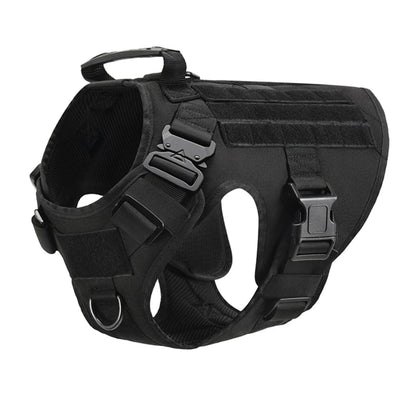 Taktisk Militärhundsele & Koppelset – För Schäfer, Golden Retriever & Stora Raser, S–XL