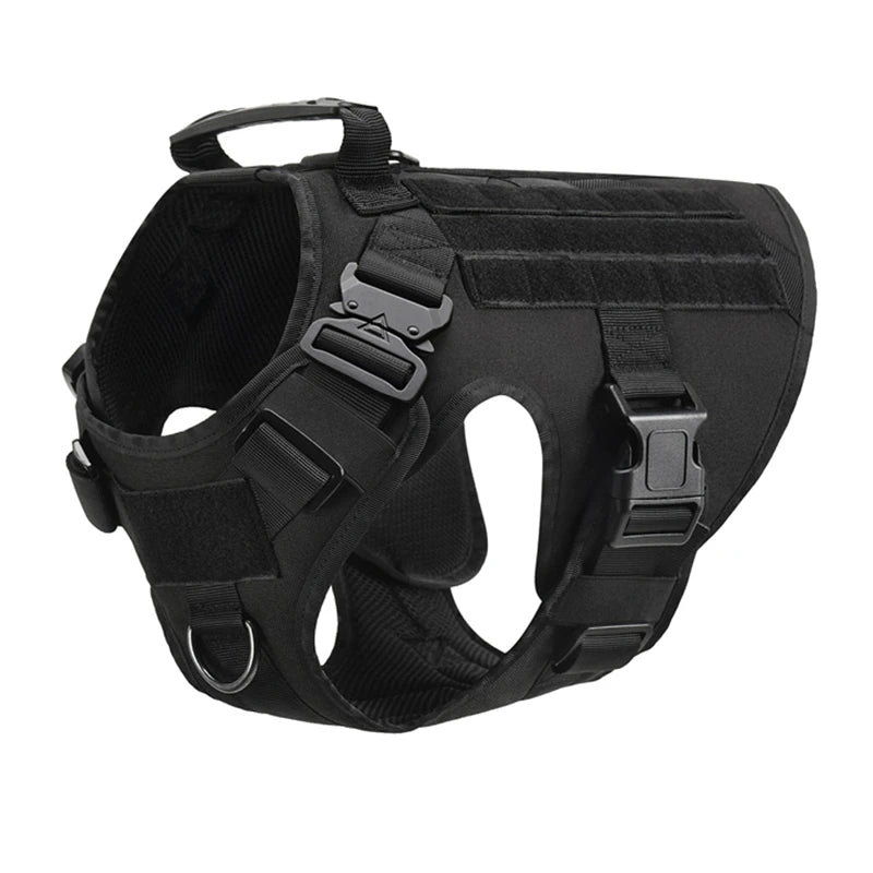 Taktisk Militärhundsele & Koppelset – För Schäfer, Golden Retriever & Stora Raser, S–XL