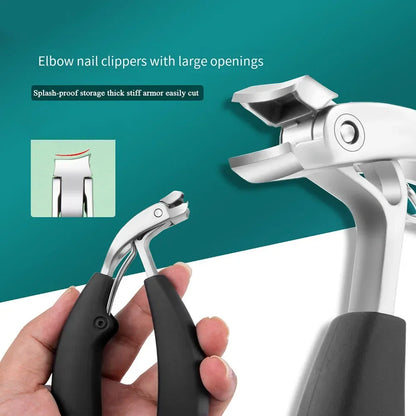 Heavy-Duty Nail Clippers Prevent Splashing Wide Fingernail Clipper Thick Hard Toenail Cutter Arc Blade Manicure Scissor Tools