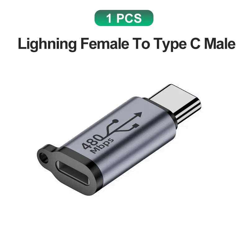 USB C To Lighning Adapter USB C Cable To IOS Fast Charging Connector Lighning Male to Type C Female Converter For iPhone