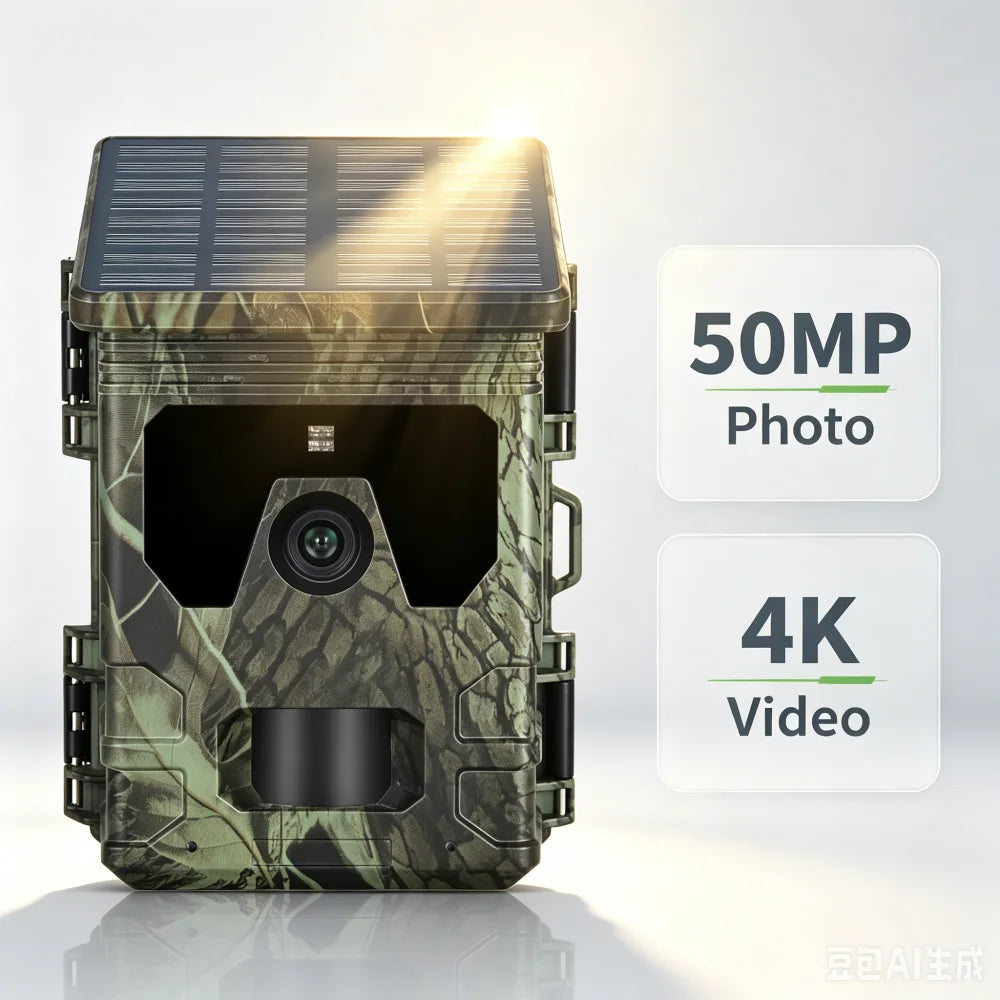 Jaktkamera 50MP 4K med Infrarött Mörkerseende