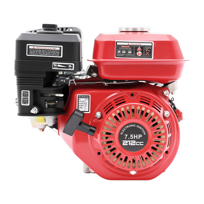 212cc 4,0kW 7,5hk luftkyld bensinmotor, 3600 varv/min snörnstart bensinmotor
