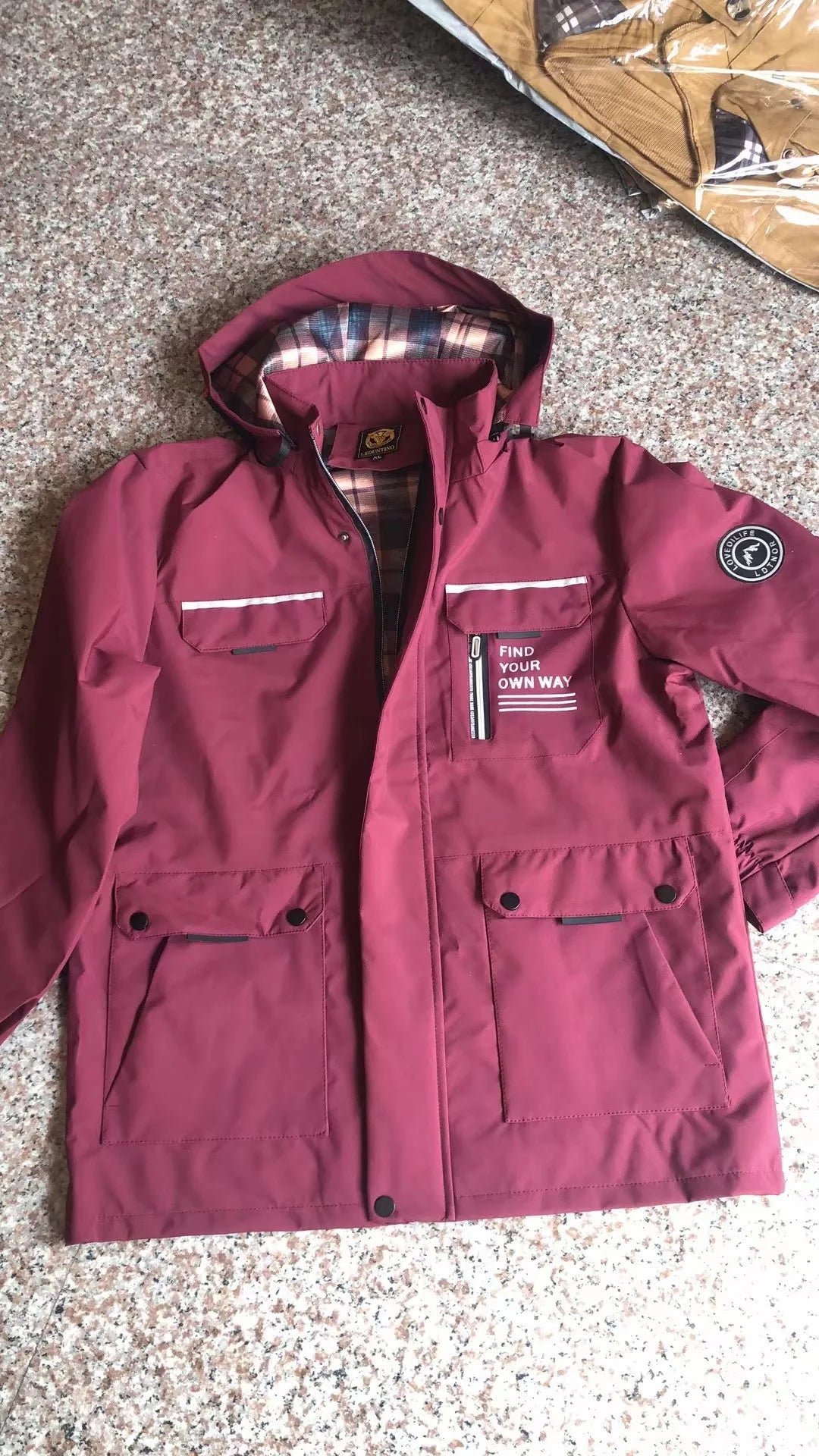 Vindtät Hoodie Jacka Herr – Vattentålig Softshell Vinterjacka Plus Size