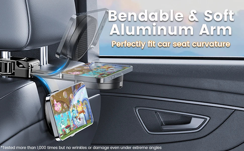 Magsafe Phone Holder for Backseat, Hideable Storage Key Bag & Bendable Strong Magnetic Seat Phone Holder