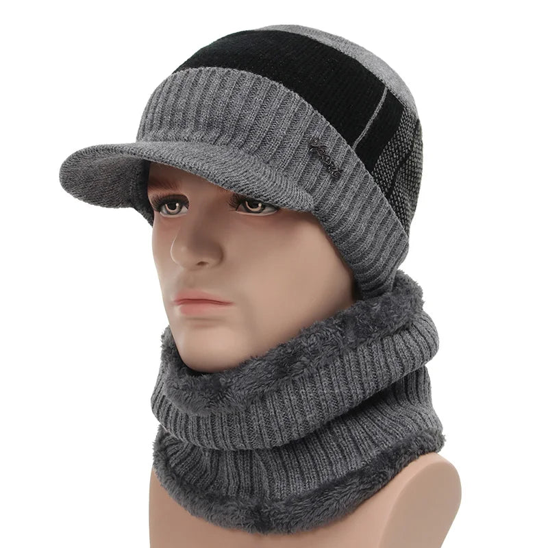 Winter Hats Skullies Beanies Hat Men Winter Beanies For Women Wool Scarf Caps Balaclava Mask Gorras Bonnet Knitted Hat