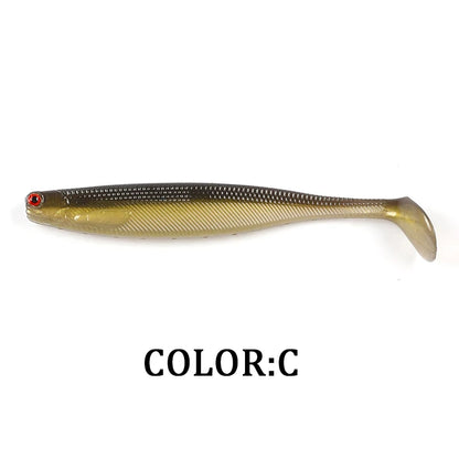 Supercontinent A ShadTeez T-tail 50mm 70mm 100mm Pike Zander Predator Fishing 3d eyes Soft lure Fishing lures