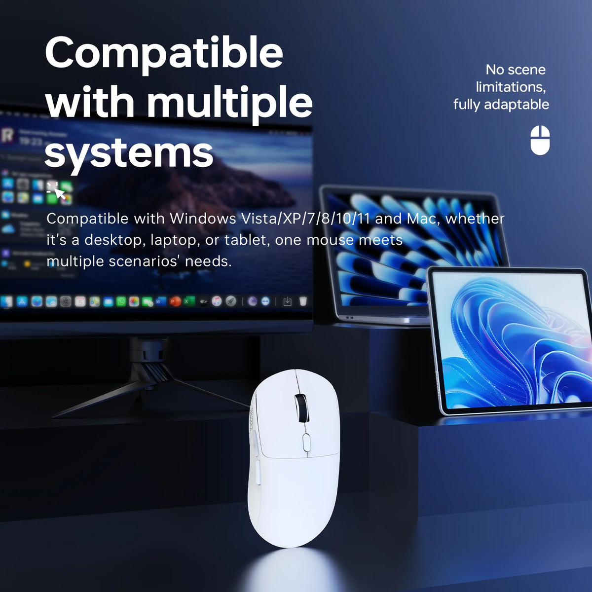 AJAZZ NJ07 mus med kabel, 2,4 GHz och Bluetooth – flera utföranden