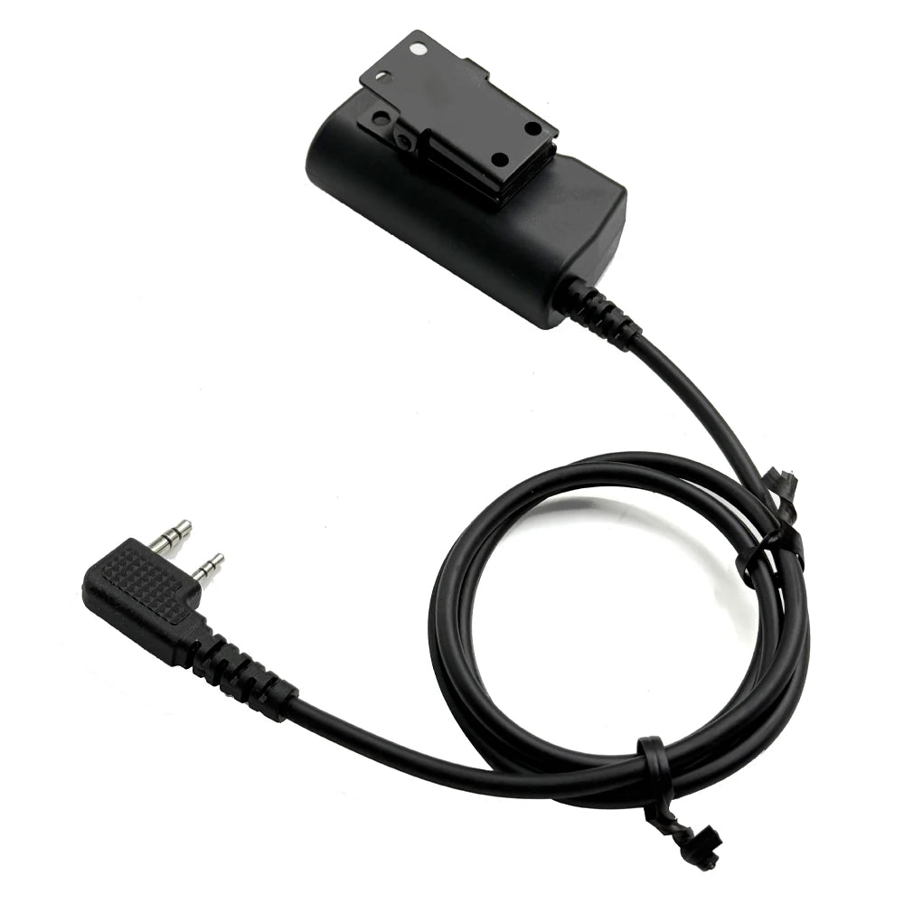E80 Tactical Shooting Headset Electronic Hearing Protection with Kenwood 2 Pin PTT Adapter for Outdoor Hunting