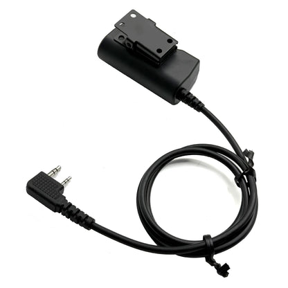 E80 Tactical Shooting Headset Electronic Hearing Protection with Kenwood 2 Pin PTT Adapter for Outdoor Hunting