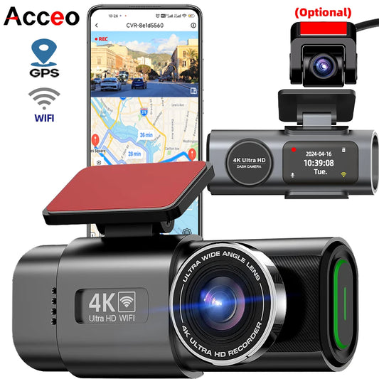 Dashcam 4K UHD B53P – Sony IMX415, GPS, WiFi, Nattseende, CarPlay/Android Auto, 24h Parkering