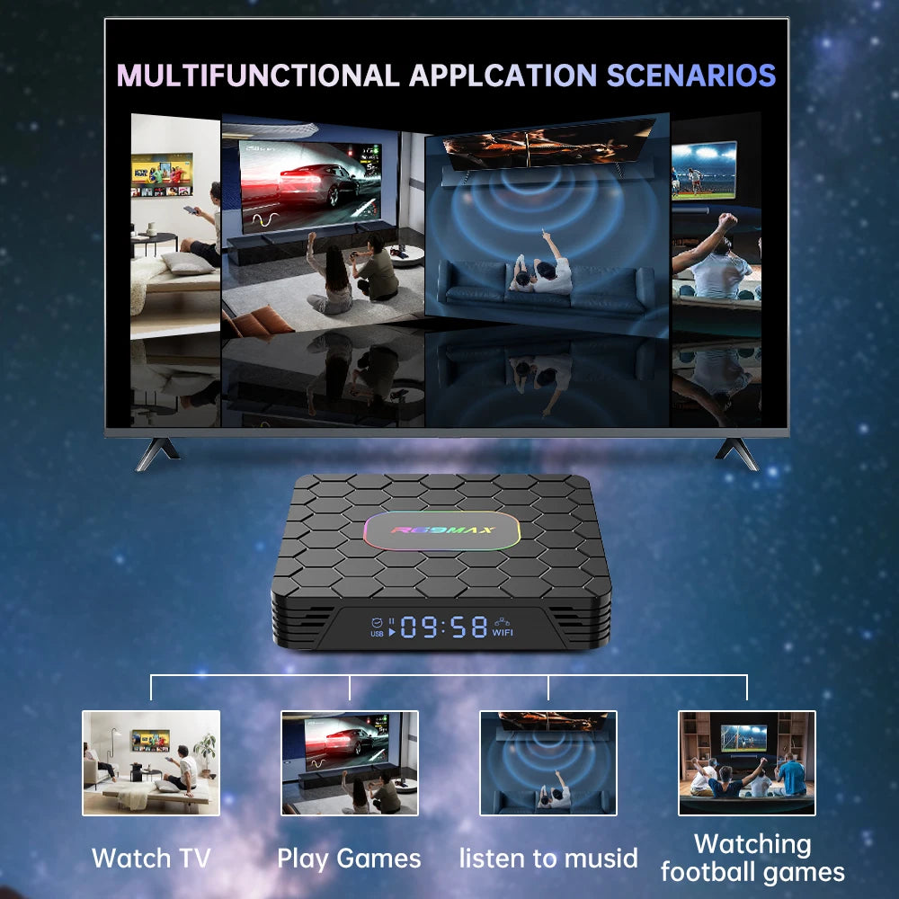 2026 New Smart TV Box T1+ RK3518 Android 14 WiFi 6 BT 5.4 Dual UI Interface 4K Ultra HD  Smart Media Player