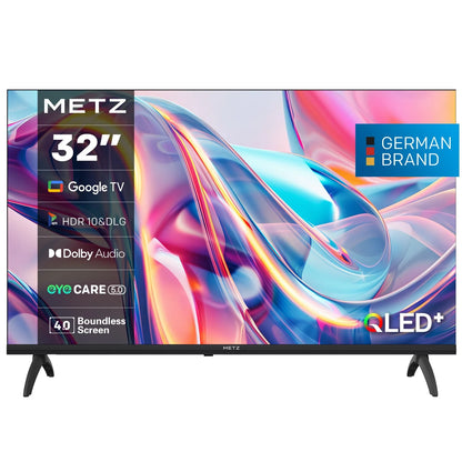 Metz Qled 32" 40 Inch Smart Led Tv Google Tele Hdr 10 Dolby Audio Bluetooth 5.1 Eyecare Tuner 2025 32Mqf7030Z